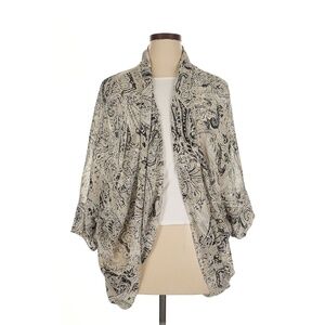 Zac & Rachel Kimono Paisley Cardigan Dressy Dolman Work Coverall Classy Artsy XL